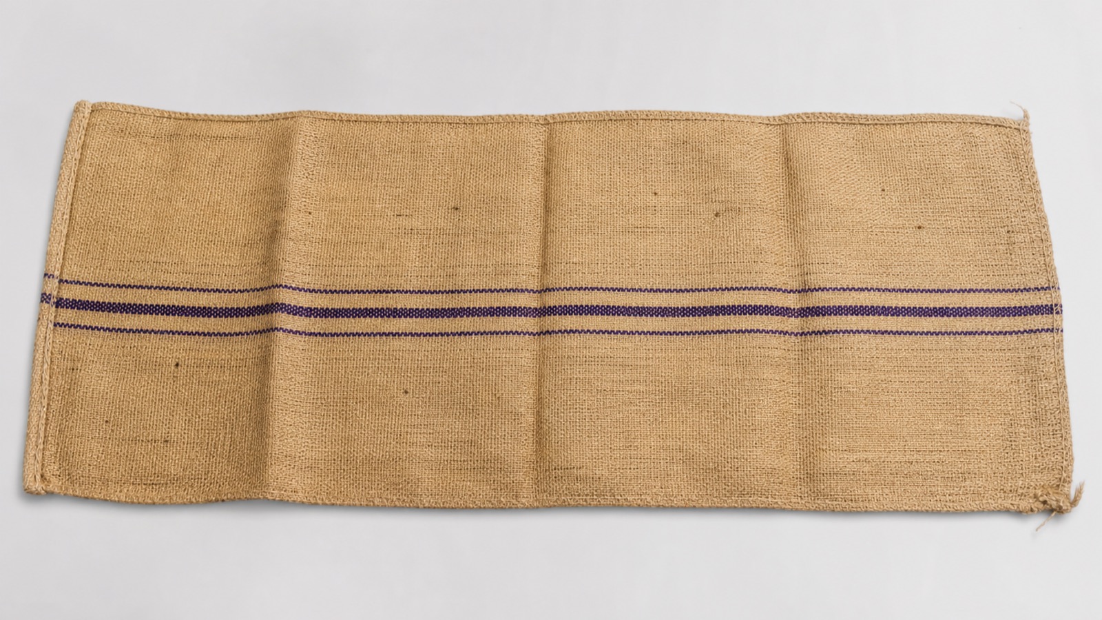 A-Twill jute sack sample with blue stripe