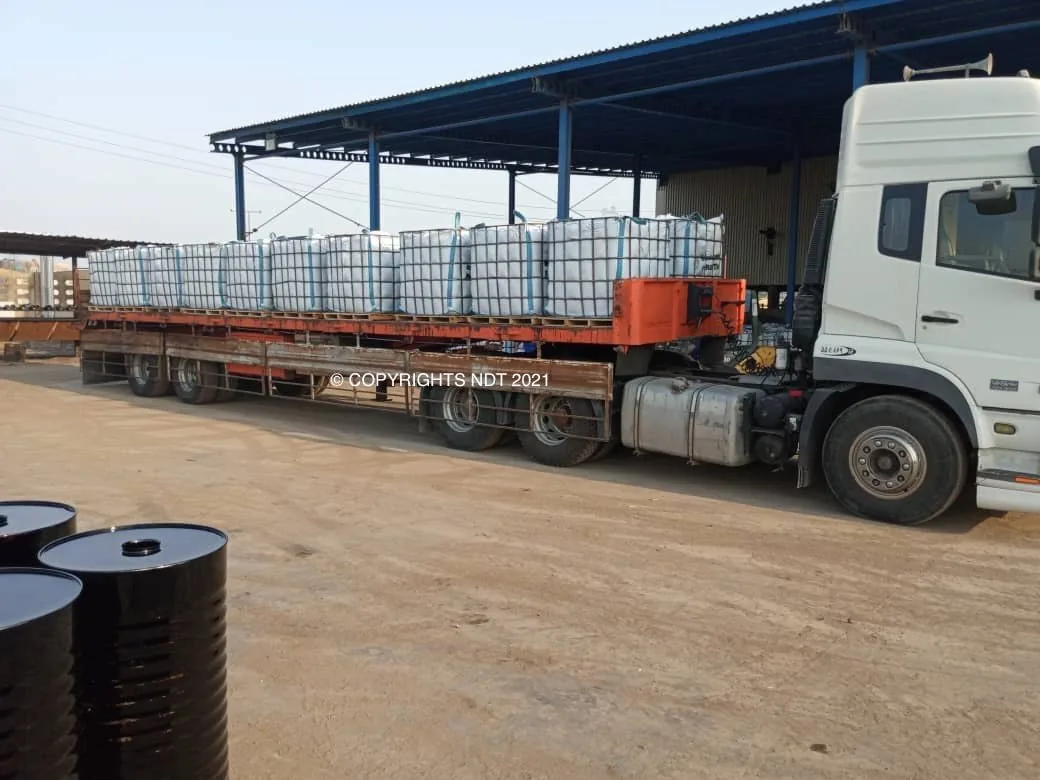 Bitumen jumbo bags on truck